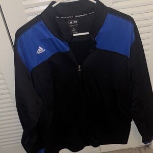 Adidas Black and Blue Climawarm Pullover vintage zip hoodie size XL